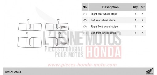 KIT,WHEEL STRIPE *NHB53P* CRF1100D4R de 2024